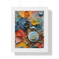 Paper flowers 4 Framed Vertical Poster