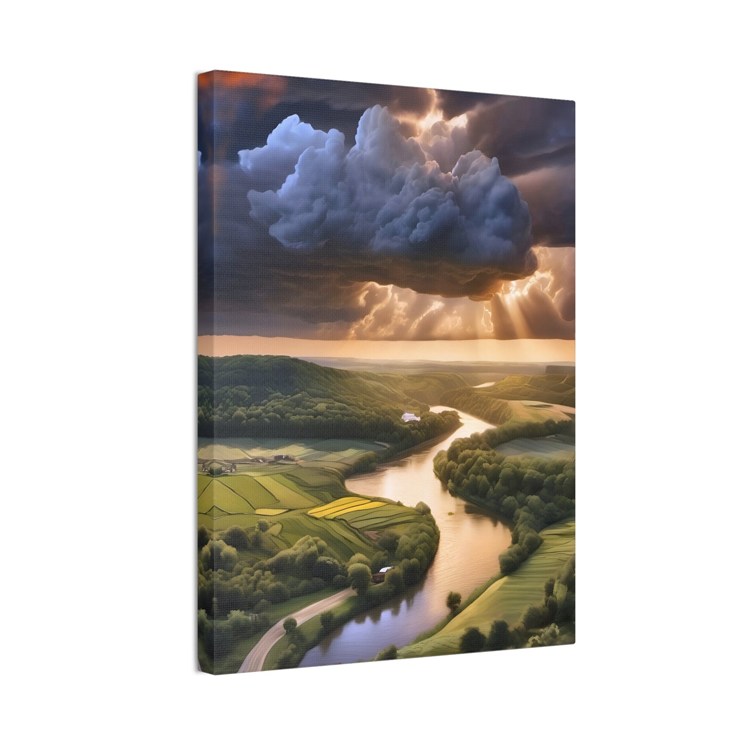 Stormy Driftless Evening Canvas Stretched, 0.75"