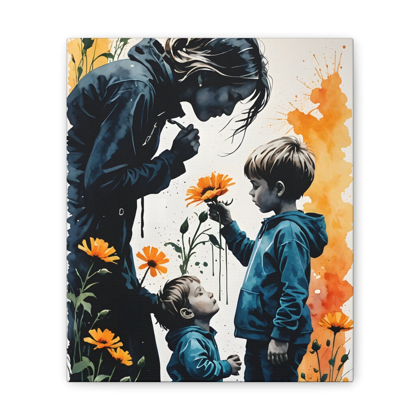 Stop and Smell the Flowers M&2S Canvas Stretched, 0.75"