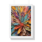 Paper flowers pastel 5 Framed Vertical Poster