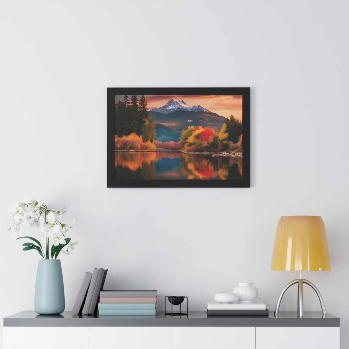 Scenic mountain view Framed Horizontal Poster