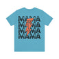 Distressed football mama Unisex Jersey Short Sleeve Tee