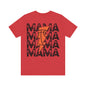 Distressed football mama Unisex Jersey Short Sleeve Tee