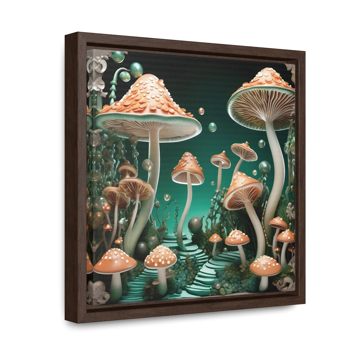 Deco Mushrooms Gallery Canvas Wraps, Square Frame