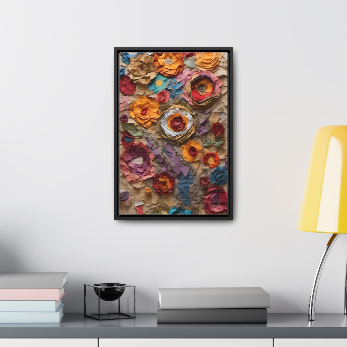 Paper Flowers Gallery Canvas Wraps, Vertical Frame