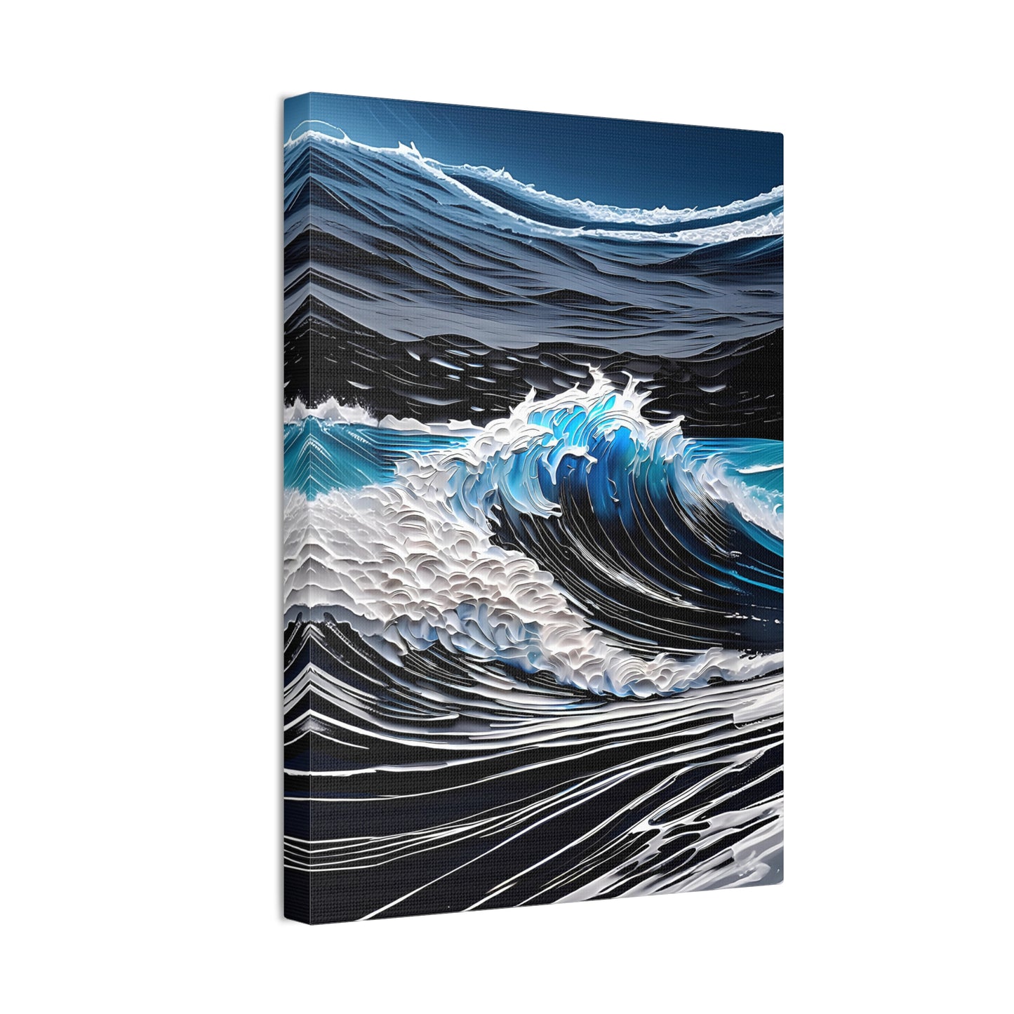 Textured Wave Canvas Stretched, 0.75"