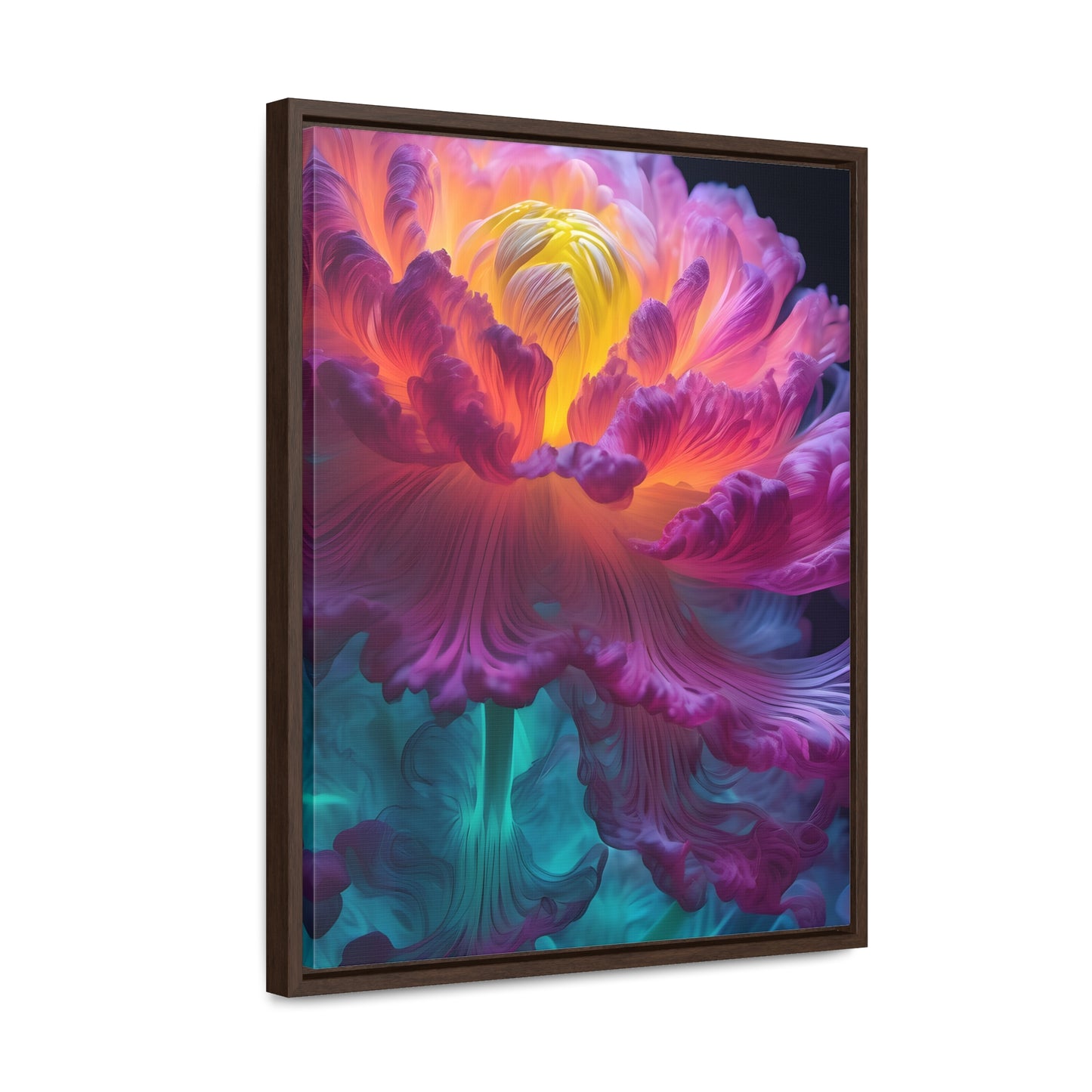 Smoke Peony Gallery Canvas Wraps, Vertical Frame