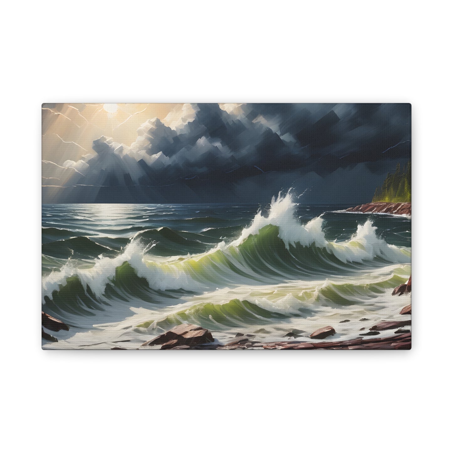 A Lake Superior storm Canvas Stretched, 0.75"