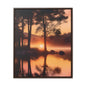 Lake sunset Gallery Canvas Wraps, Vertical Frame