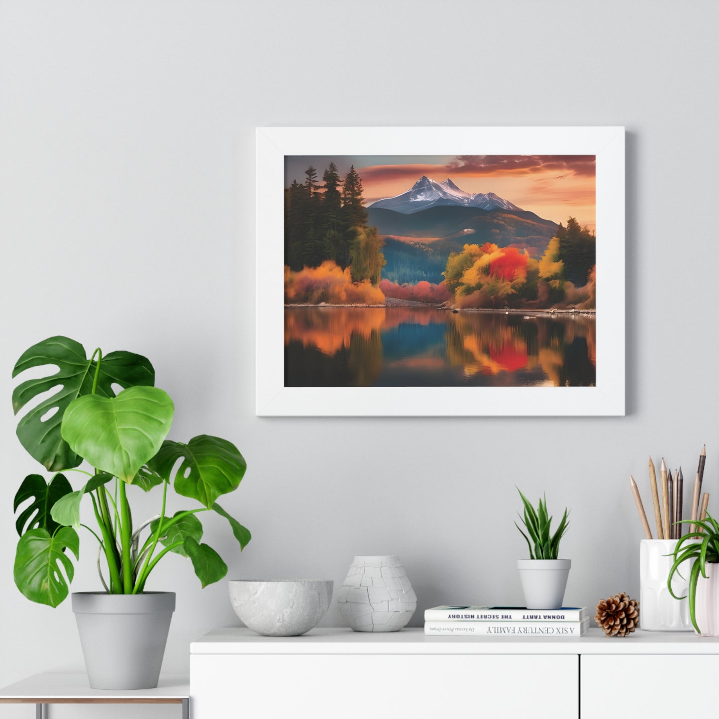 Scenic mountain view Framed Horizontal Poster