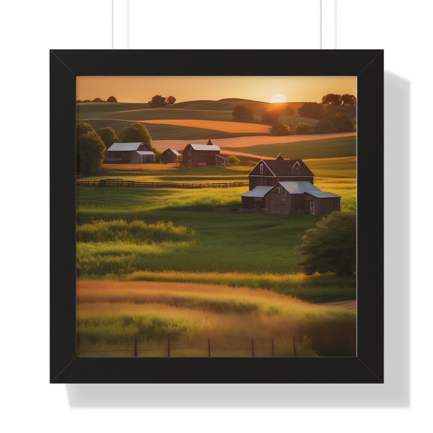 Farmhouse framed poster