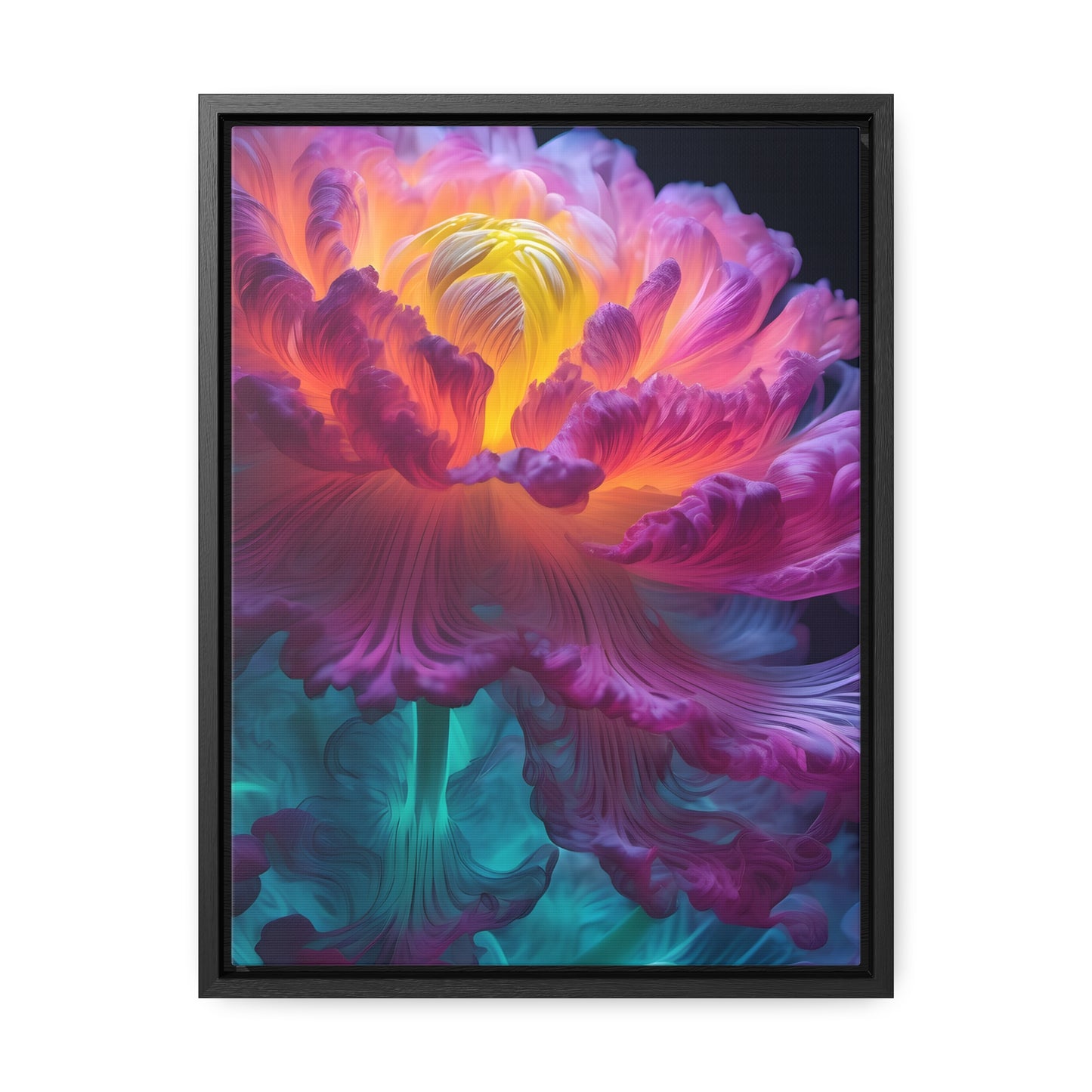 Smoke Peony Gallery Canvas Wraps, Vertical Frame