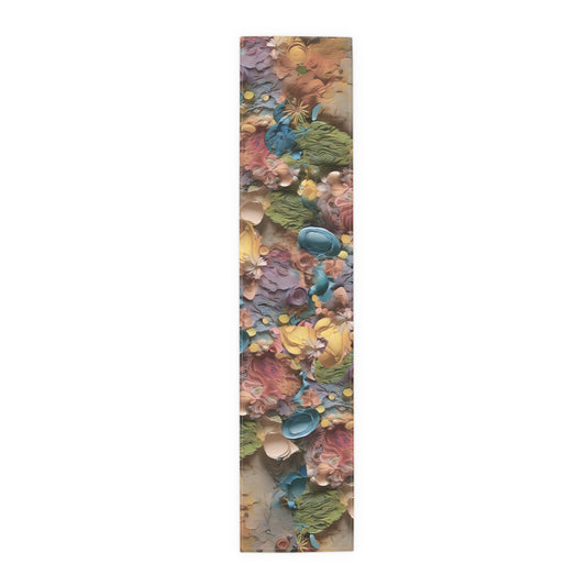 Paper pastel flowers Table Runner (Cotton, Poly)