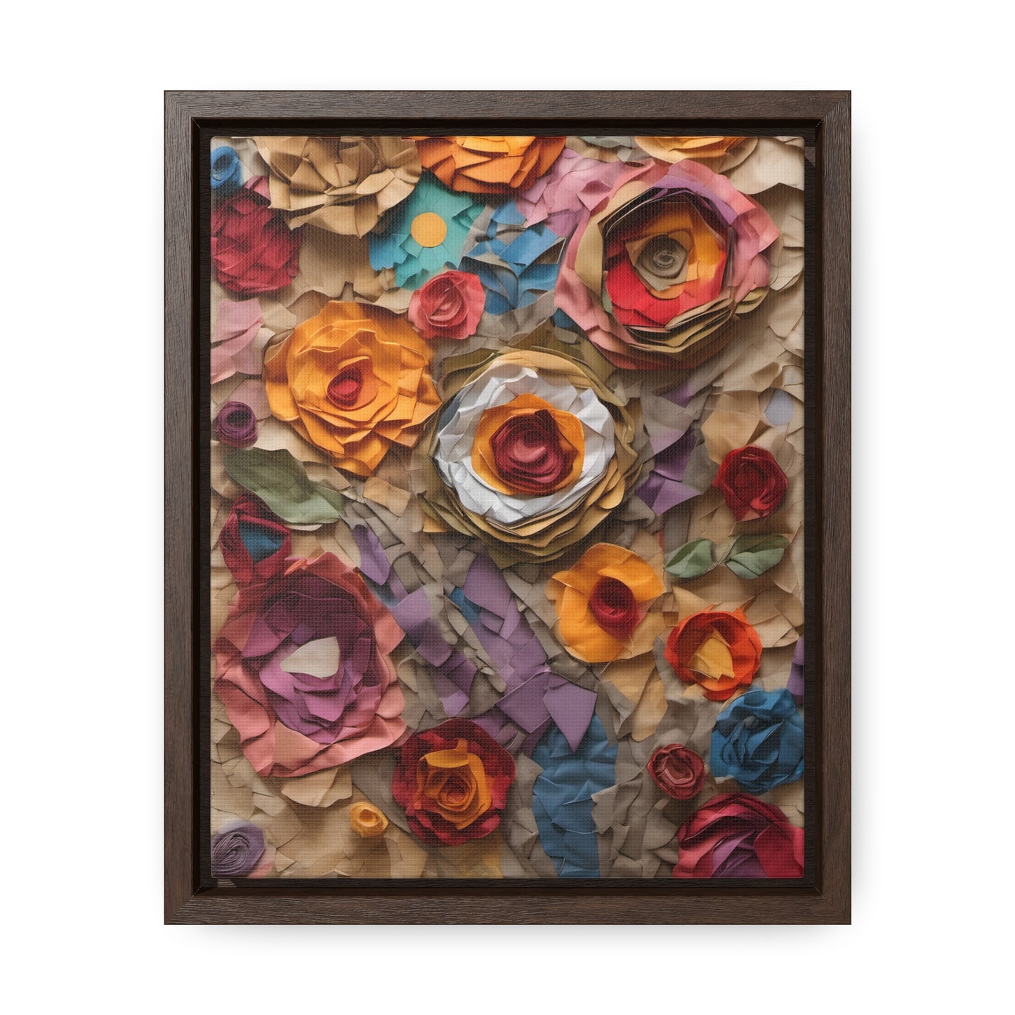 Paper Flowers Gallery Canvas Wraps, Vertical Frame