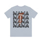 Distressed football mama Unisex Jersey Short Sleeve Tee