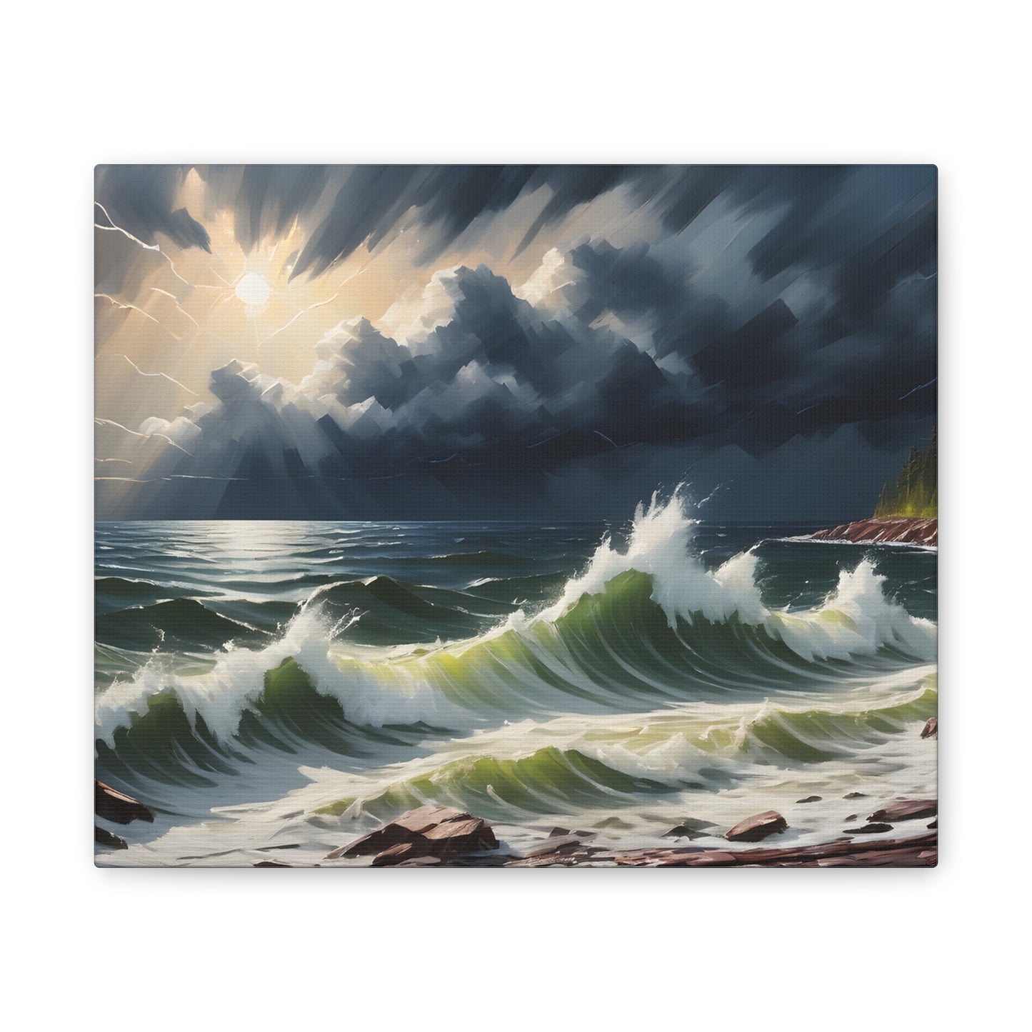 A Lake Superior storm Canvas Stretched, 0.75"