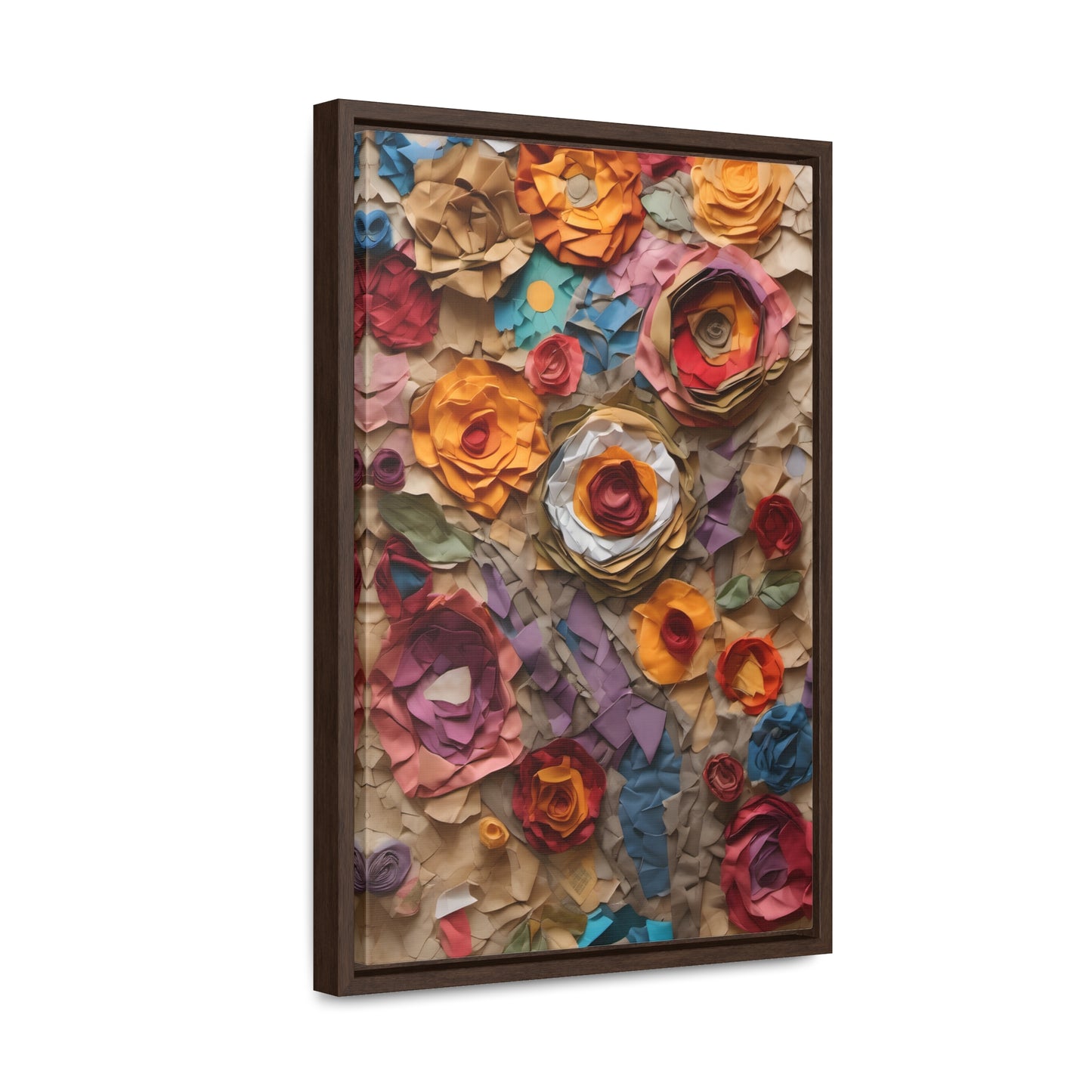 Paper Flowers Gallery Canvas Wraps, Vertical Frame