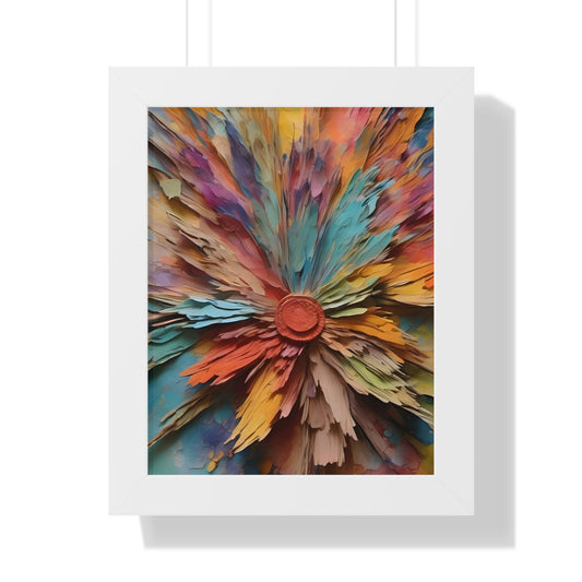 Paper flowers pastel 5 Framed Vertical Poster