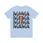 Distressed football mama Unisex Jersey Short Sleeve Tee