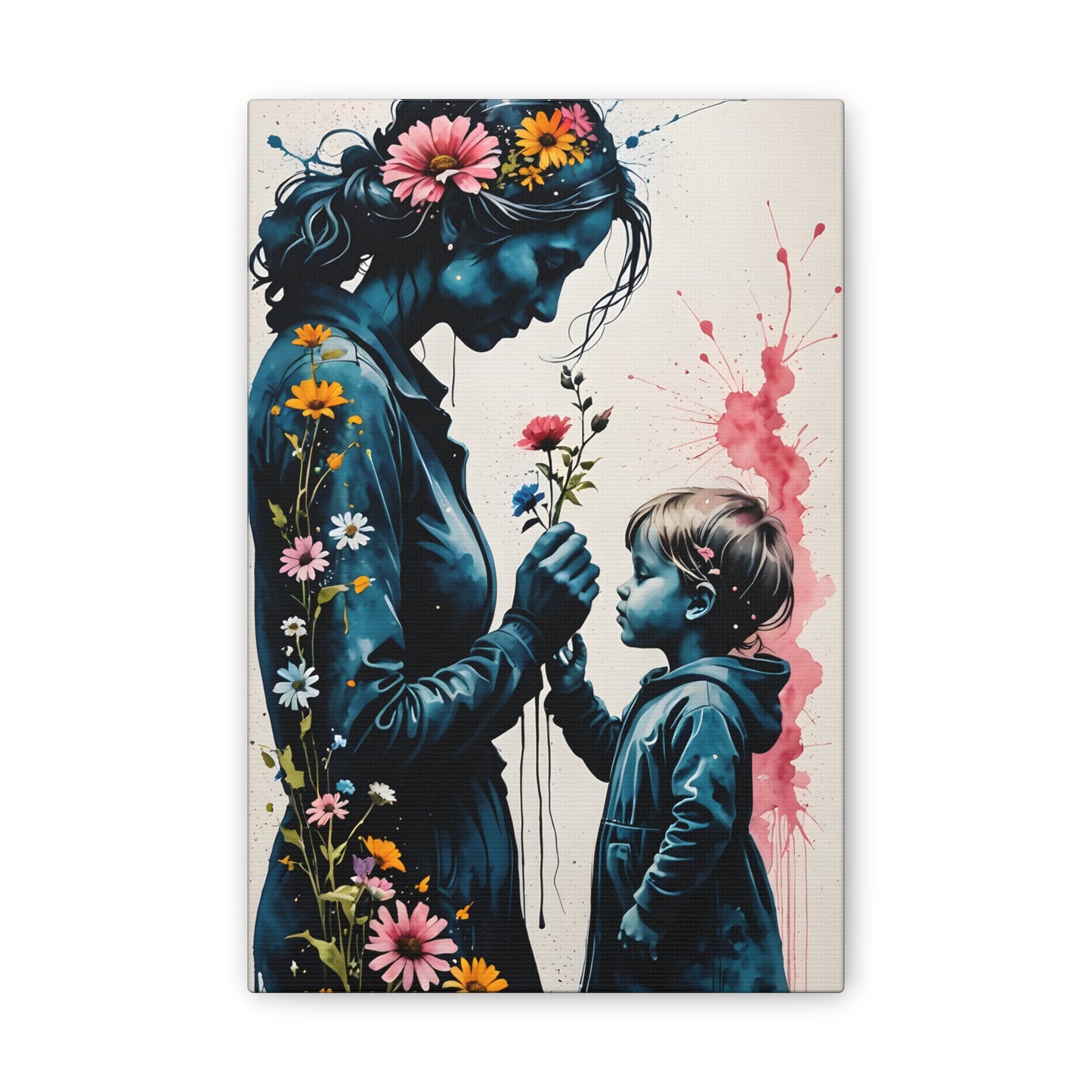 Stop and smell the flowers M&S Canvas Stretched, 0.75"