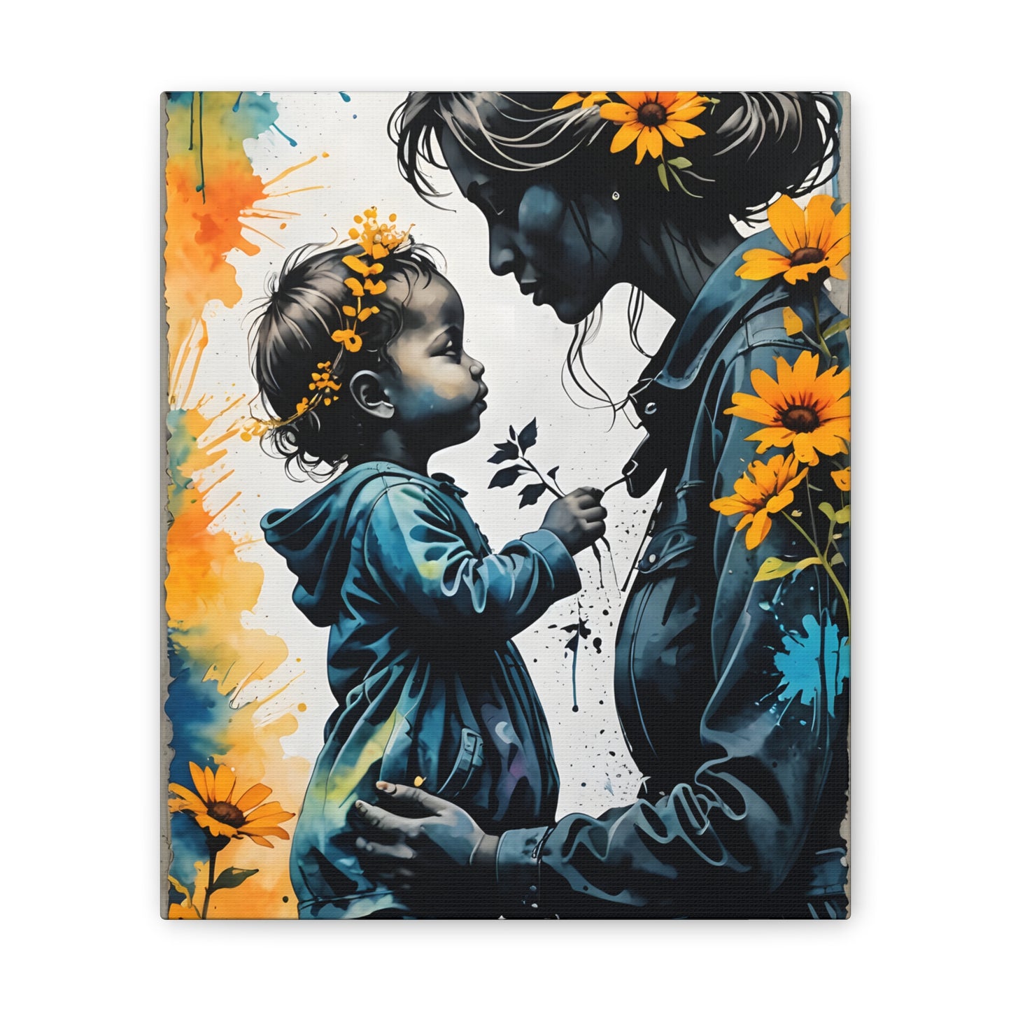 Stop and smell the flowers M &B Canvas Stretched, 0.75"