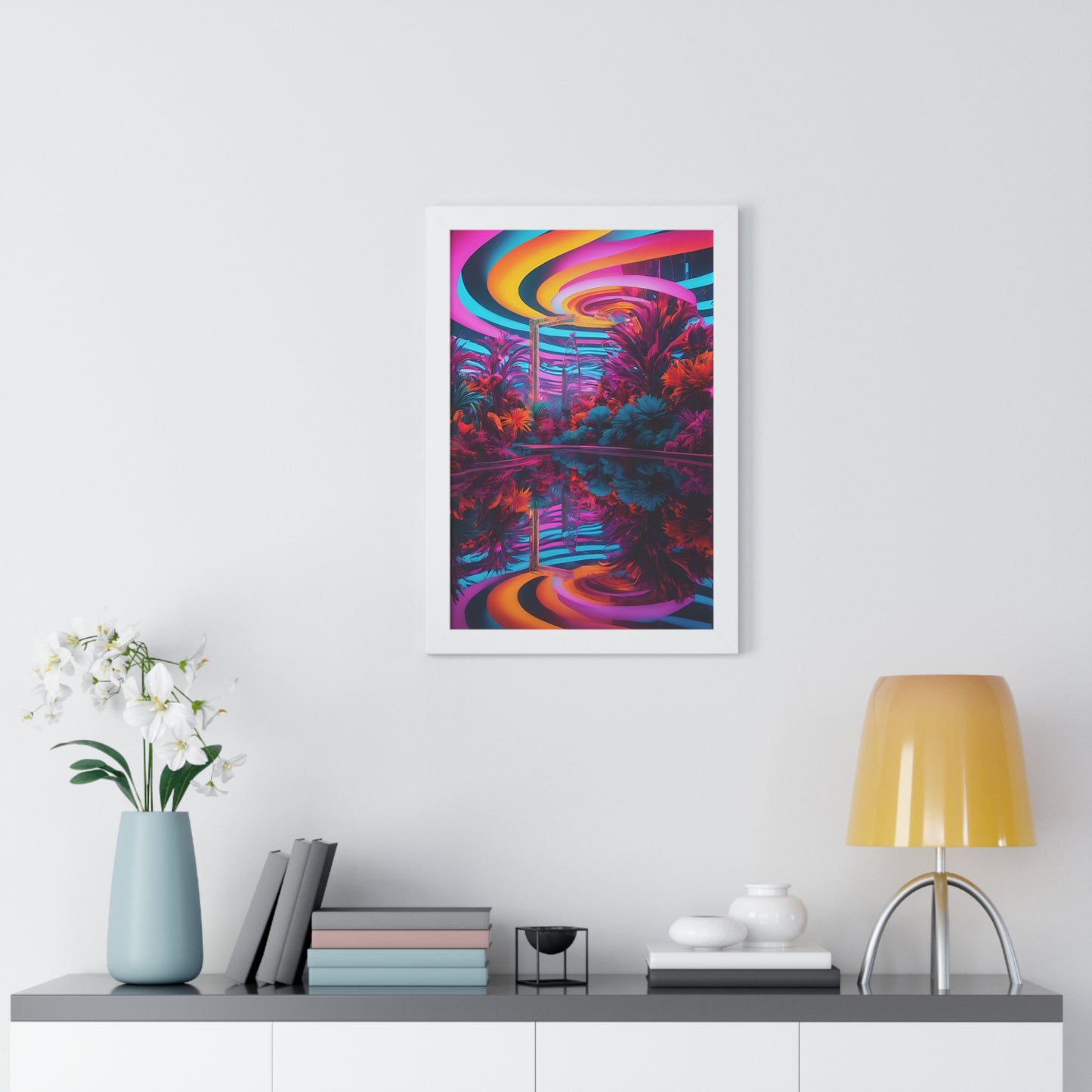 Psychedelic lobby Framed Vertical Poster