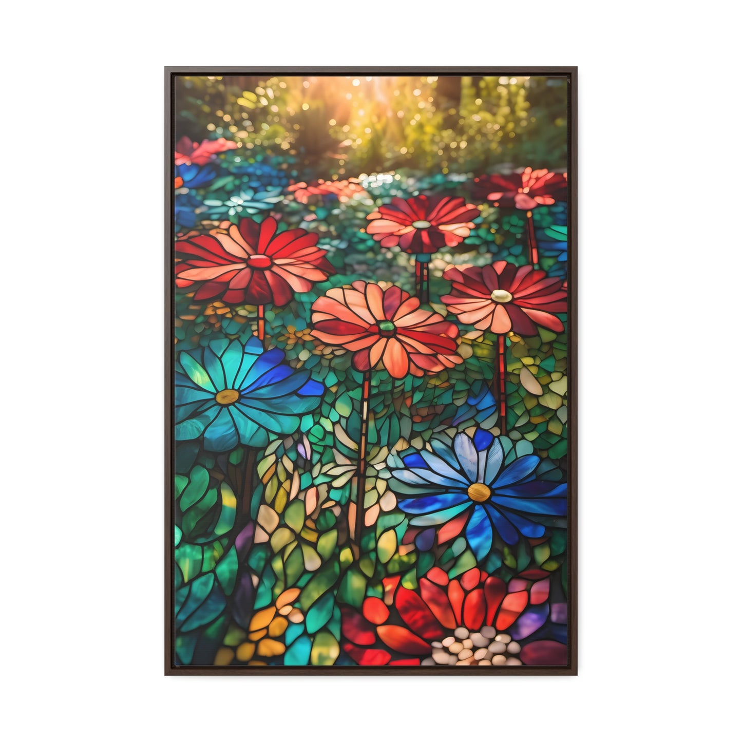 Stained glass garden Gallery Canvas Wraps, Vertical Frame