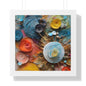 Paper flowers 4 Framed Vertical Poster