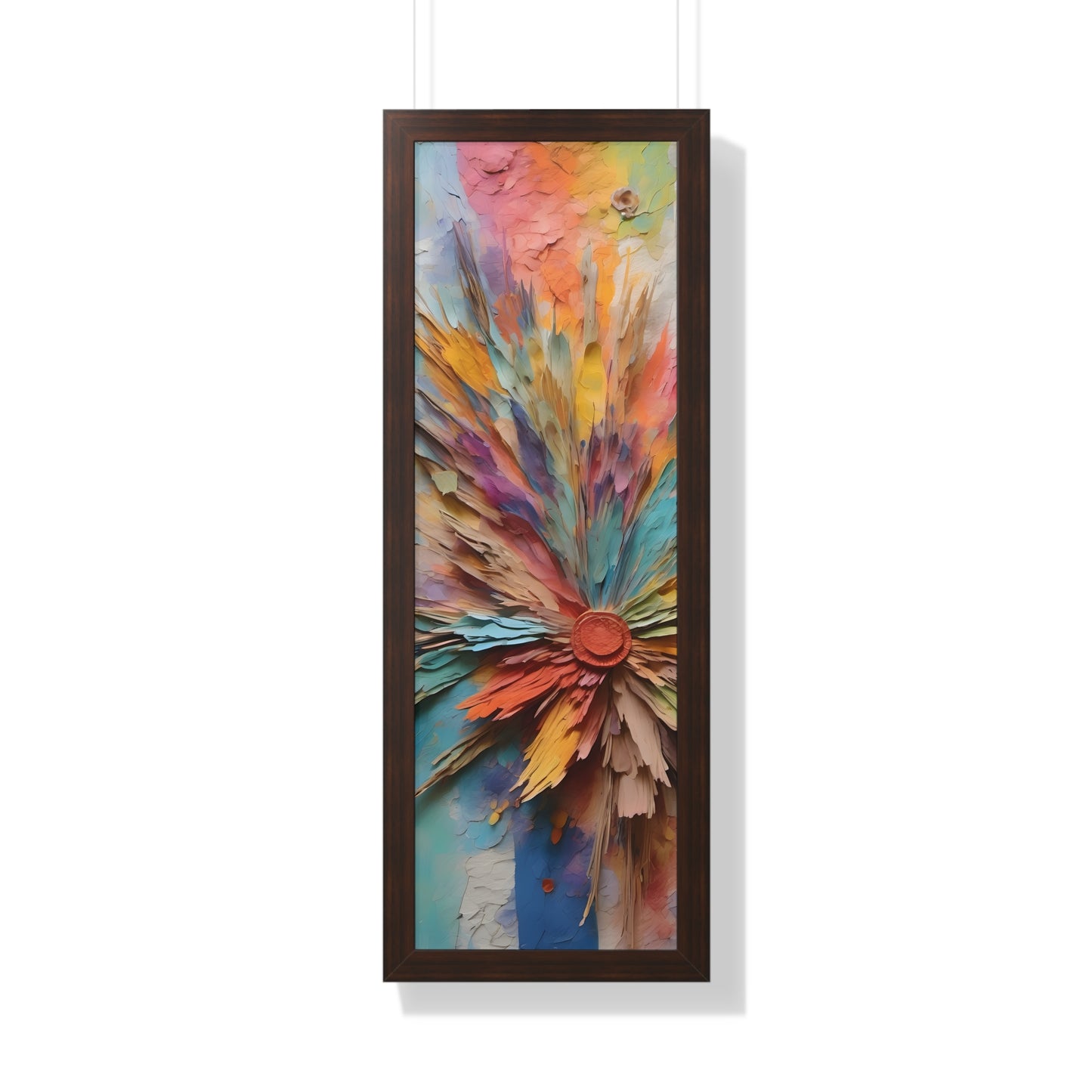 Paper flowers pastel 5 Framed Vertical Poster