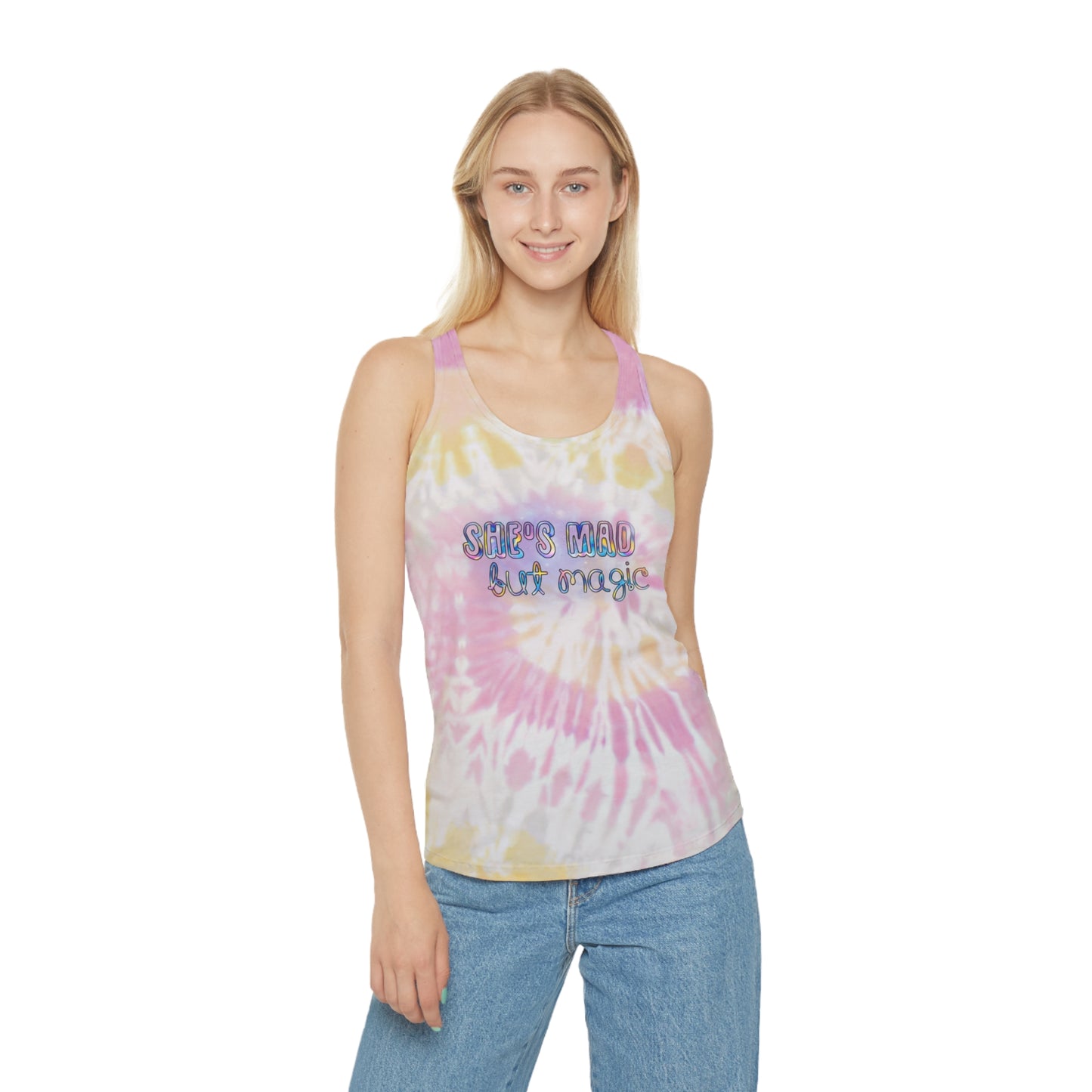 Mad but magic Tie Dye Racerback Tank Top