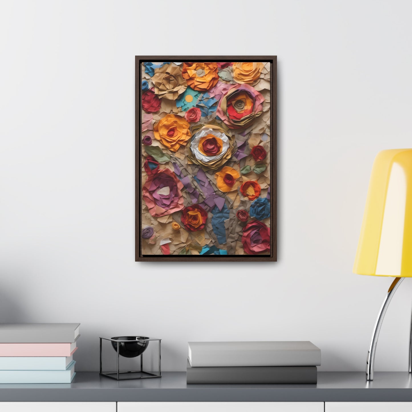 Paper Flowers Gallery Canvas Wraps, Vertical Frame