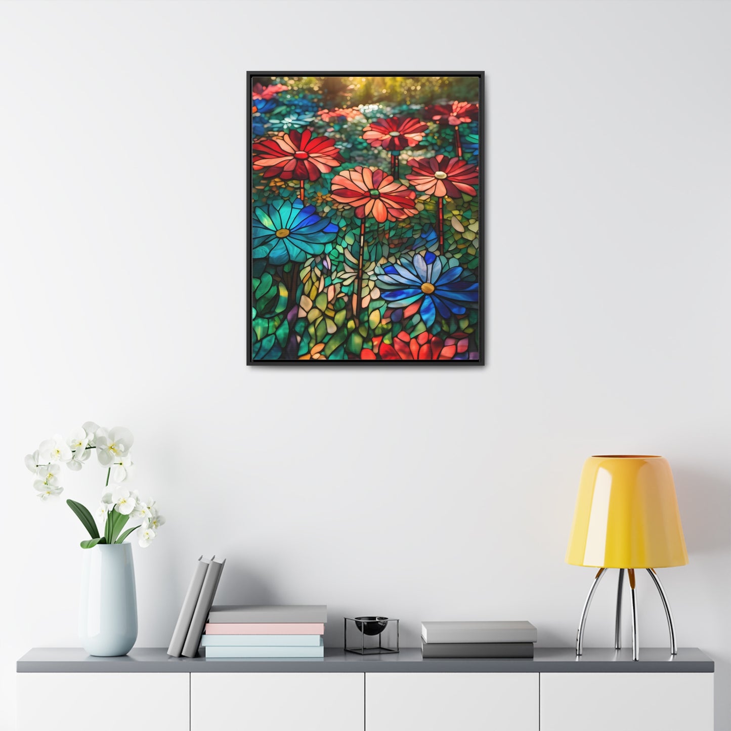 Stained glass garden Gallery Canvas Wraps, Vertical Frame