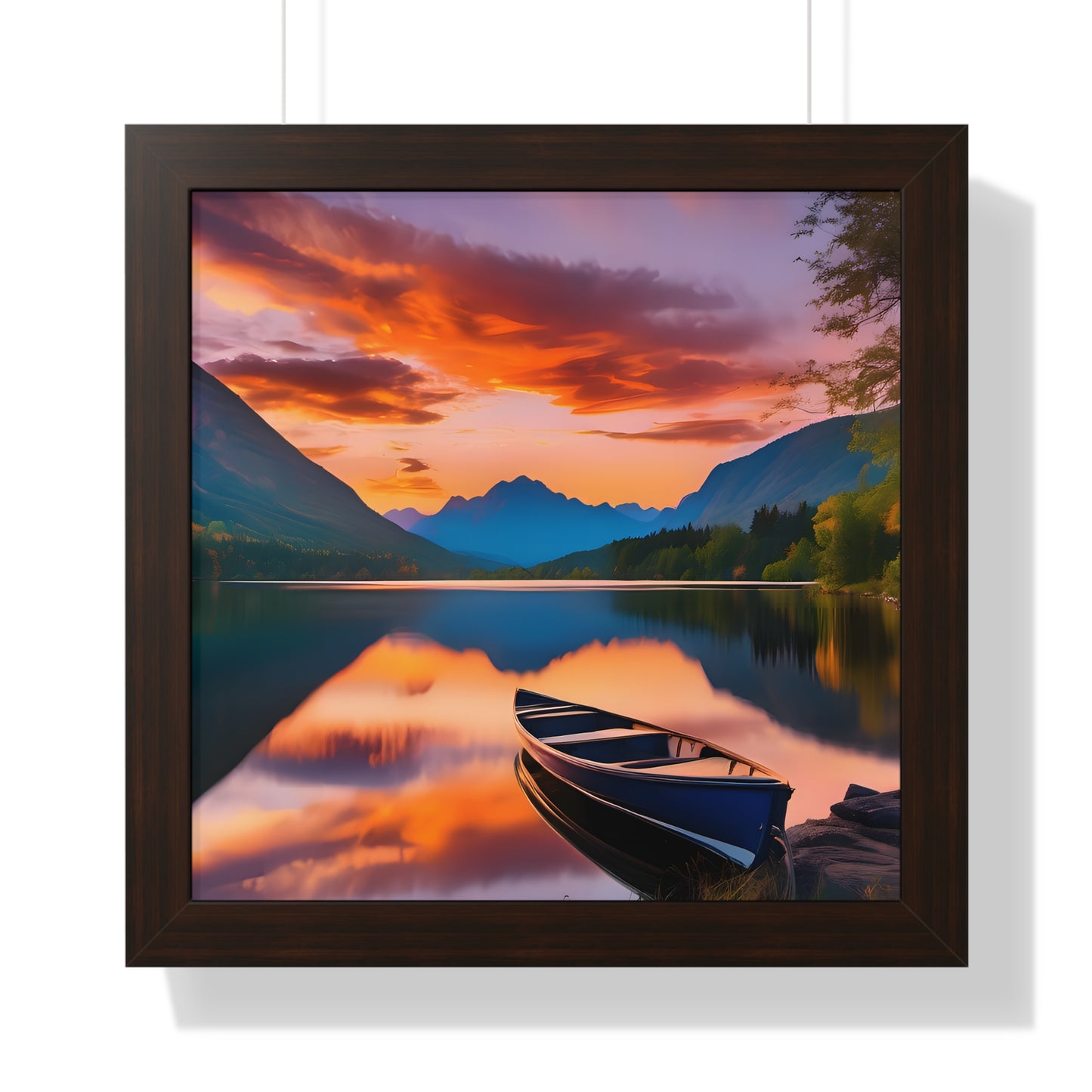 Canoe with a Veiw Framed Vertical Poster