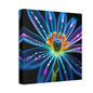 Blue Neon Fiber Optic flower Canvas Stretched, 0.75"