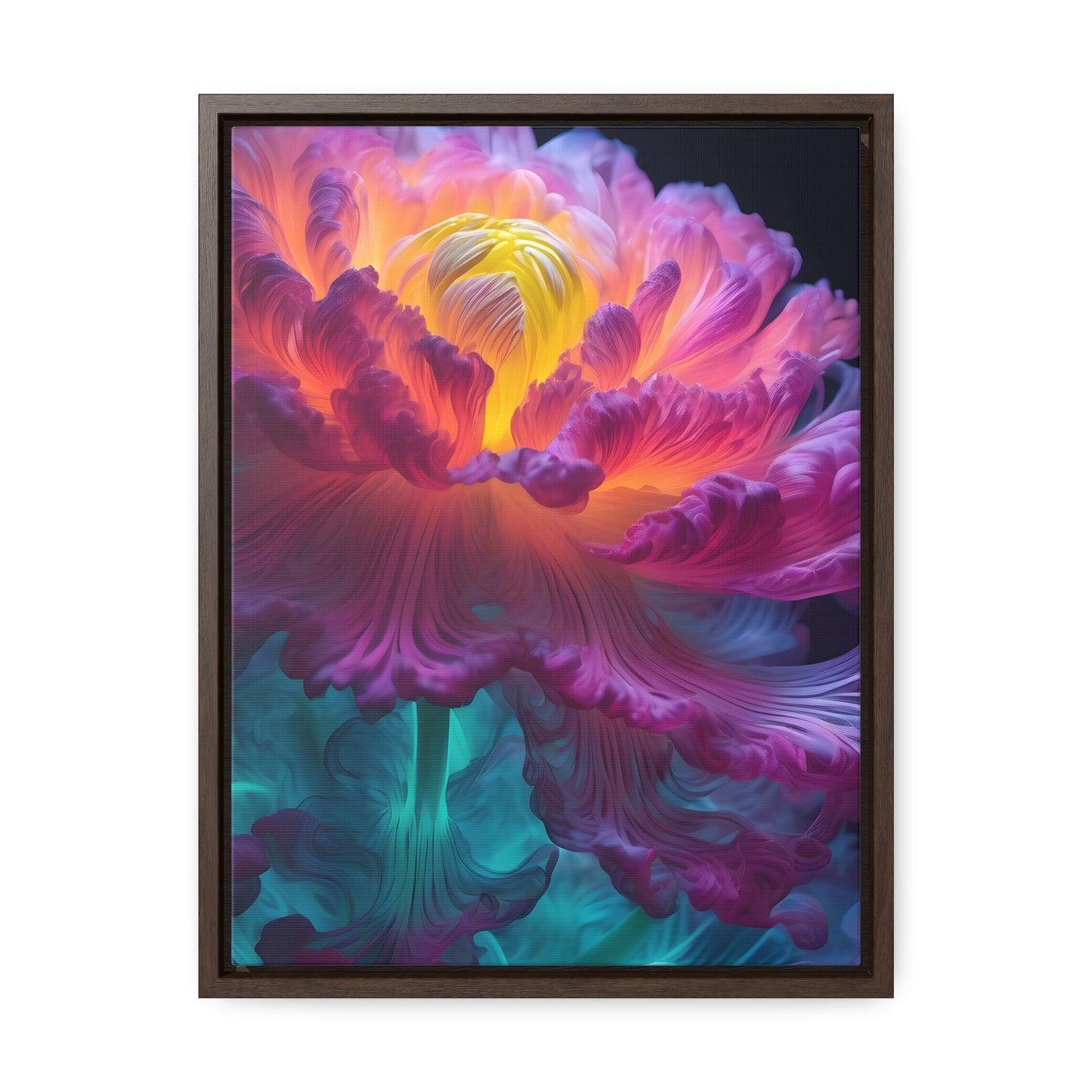 Smoke Peony Gallery Canvas Wraps, Vertical Frame