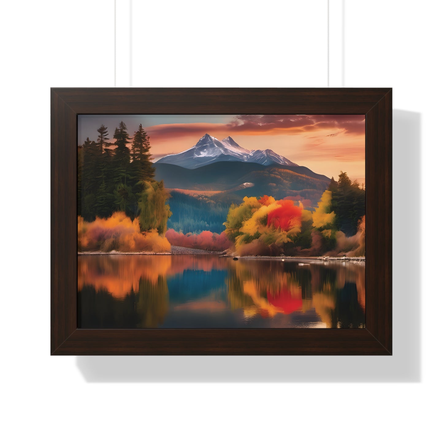 Scenic mountain view Framed Horizontal Poster