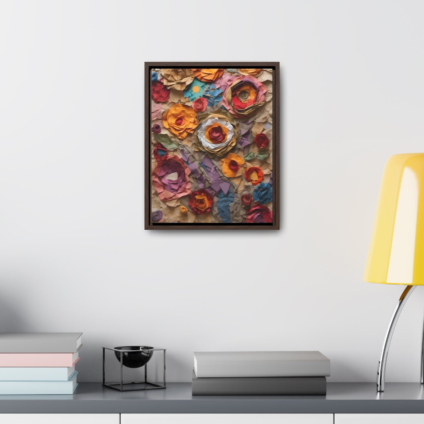 Paper Flowers Gallery Canvas Wraps, Vertical Frame