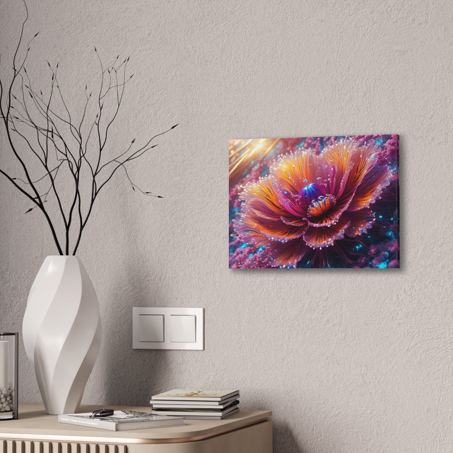 Fiber optic flower 3 Canvas Stretched, 0.75"