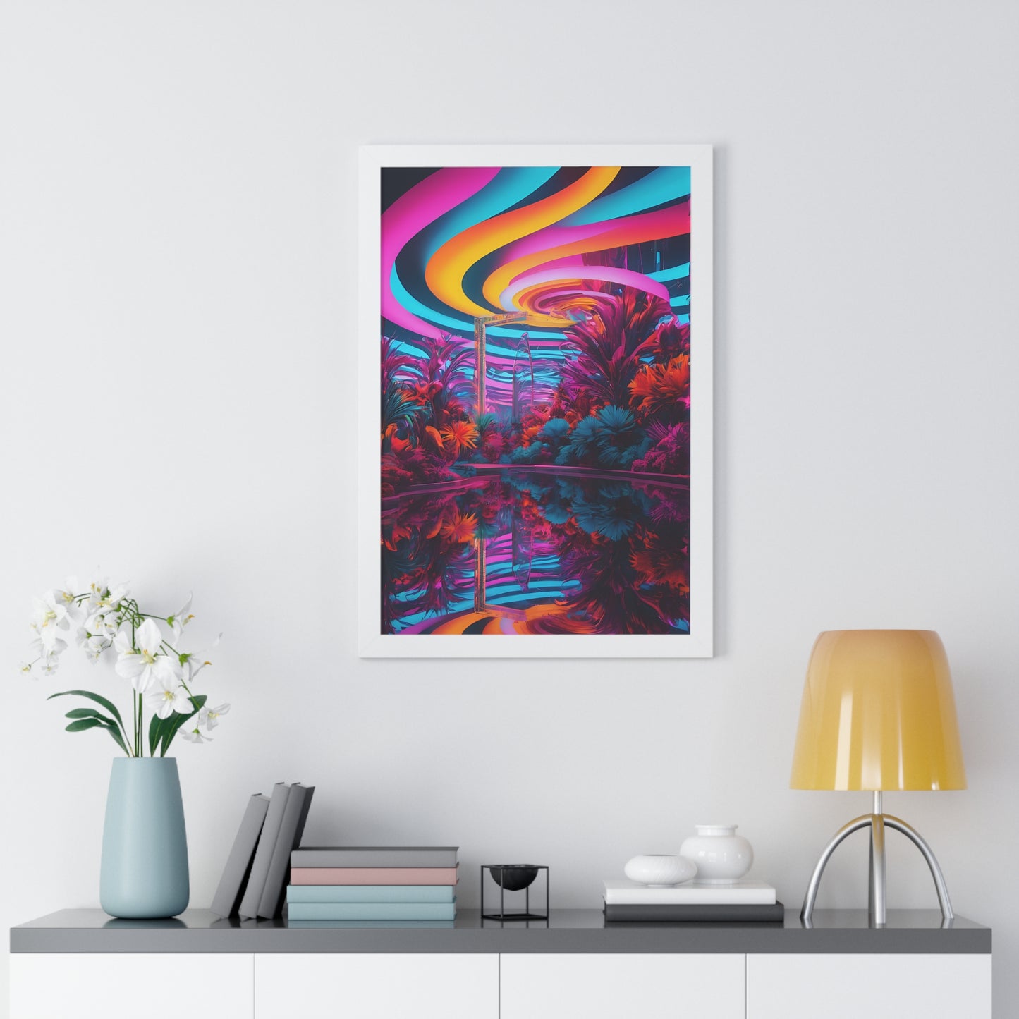 Psychedelic lobby Framed Vertical Poster