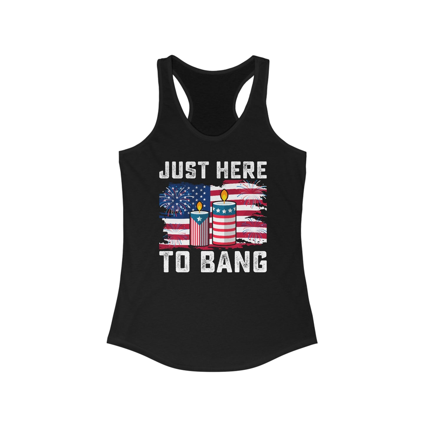 Here to bang Women's Ideal Racerback Tank