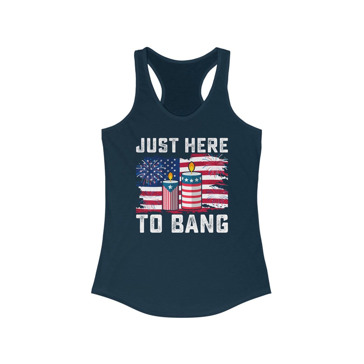 Here to bang Women's Ideal Racerback Tank